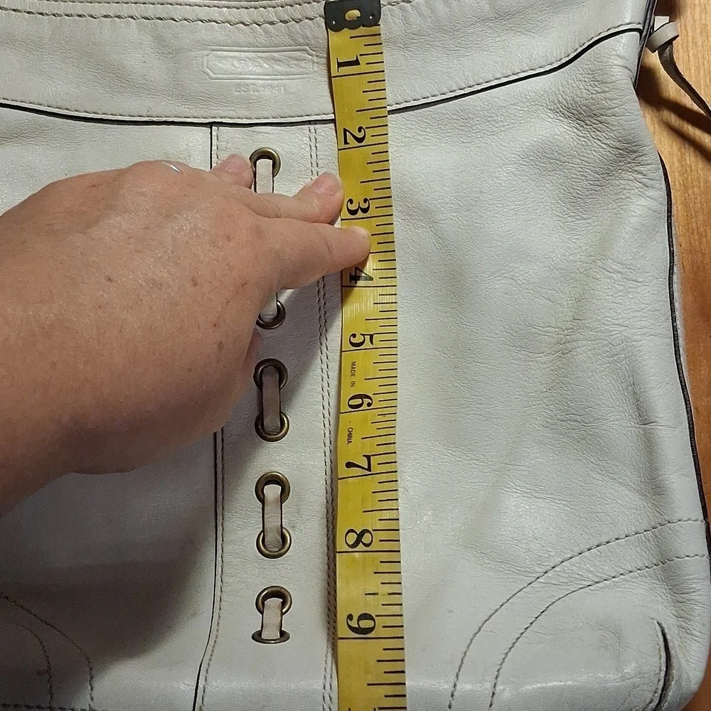 Vintage Coach Cream Shoulder Bag